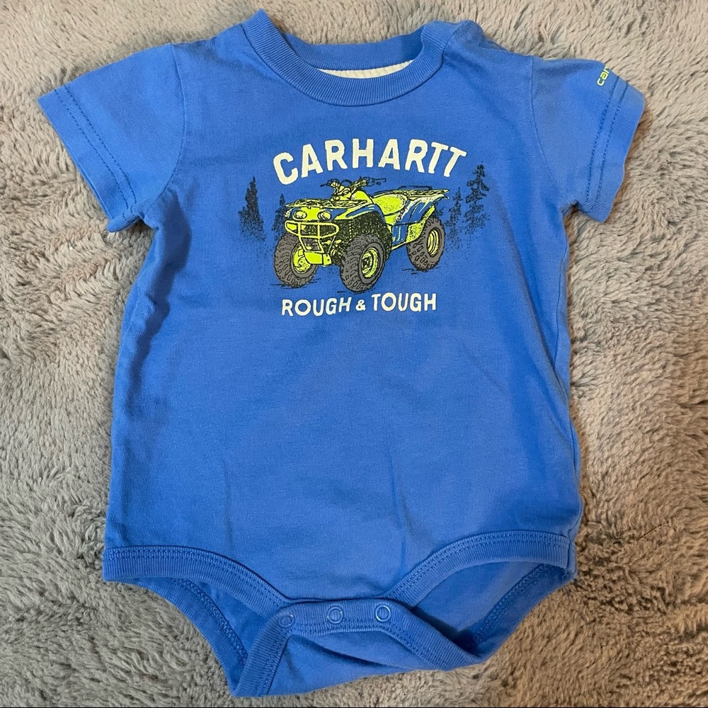Carhartt Rough and Tough Quad Logo Onesie
